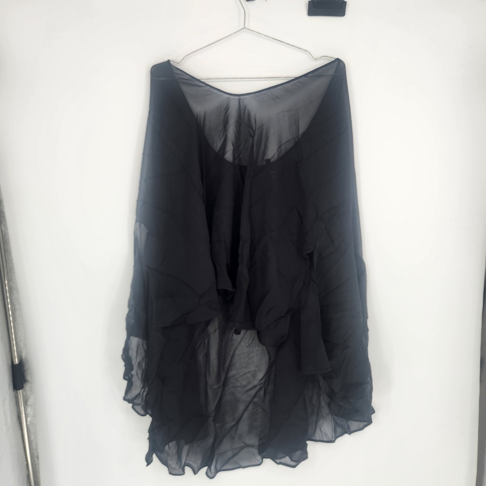 SKIMS Sheer Cover-Ups Short Kaftan Obsidian Black CU-DRS-11600W Large NWT